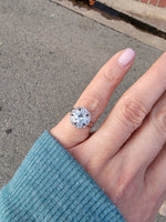 14k gold c.1920's Art Deco diamond engagement ring - apx .88ct tw