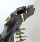 14k gold vintage Deco c.1930's black onyx & diamond Ring