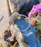 14k gold Edwardian mine cut diamond & emerald ring