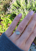18k gold white gold c.1920's filigree diamond ring