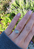 18k gold white gold c.1920's filigree diamond ring