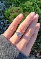 18k gold white gold c.1920's filigree diamond ring
