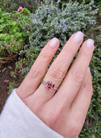 14k white gold pink Tourmaline solitaire ring  - custom