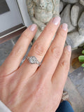 18k gold white gold c.1920's filigree diamond ring