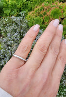 Platinum baguette diamond vintage estate band