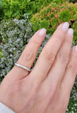 Platinum baguette diamond vintage estate band