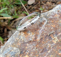 Platinum baguette diamond vintage estate band