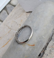 Platinum baguette & round diamond vintage band