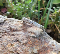 Platinum baguette & round diamond vintage band