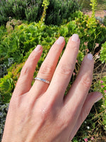 Platinum baguette & round diamond vintage band