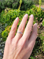 Platinum baguette & round diamond vintage band