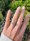 18k gold white gold c.1920's filigree diamond ring