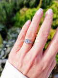 18k gold white gold c.1920's filigree diamond ring