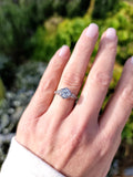 18k gold white gold c.1920's filigree diamond ring