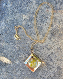 9ct gold 4 leaf clover antique vintage estate pendant necklace