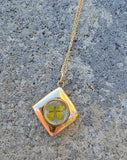 9ct gold 4 leaf clover antique vintage estate pendant necklace