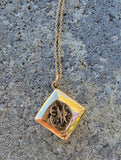 9ct gold 4 leaf clover antique vintage estate pendant necklace