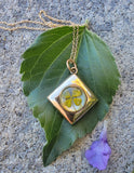 9ct gold 4 leaf clover antique vintage estate pendant necklace