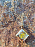 9ct gold 4 leaf clover antique vintage estate pendant necklace