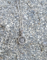 Platinum Art Deco c.1920's filigree diamond necklace pendant