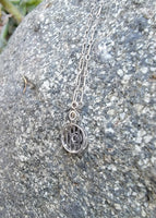 Platinum Art Deco c.1920's filigree diamond necklace pendant