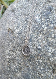 Platinum Art Deco c.1920's filigree diamond necklace pendant