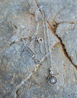 Platinum Art Deco c.1920's filigree diamond necklace pendant