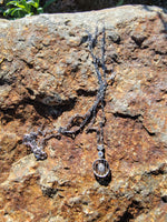 Platinum Art Deco c.1920's filigree diamond necklace pendant