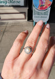 Platinum Edwardian pearl & diamond halo ring