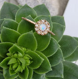 10k gold Victorian opal & seed pearl ring
