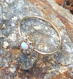 10k gold Victorian opal & seed pearl ring