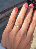 10k gold Victorian opal & seed pearl ring