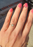 10k gold Victorian opal & seed pearl ring
