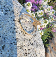 10k gold Victorian double opal bypass estate ring