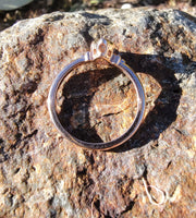 14k rose gold pear cut diamond bezel set solitaire  .50 ct