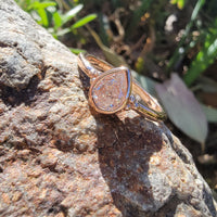 14k rose gold pear cut diamond bezel set solitaire  .50 ct