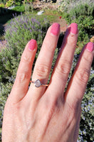 14k rose gold pear cut diamond bezel set solitaire  .50 ct