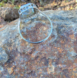 14k white gold c.1920's filigree Aquamarine ring