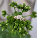 14k gold two tone c.30's - c.40's diamond engagement ring