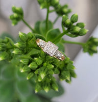 14k gold two tone c.30's - c.40's diamond engagement ring