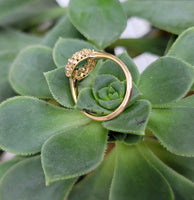 14k yellow gold Edwardian turquoise & mine cut diamond halo ring