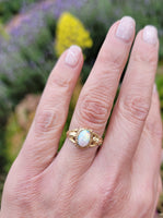 10k gold Victorian opal estate ring