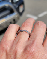 14k white gold 11 diamond wedding stackable band