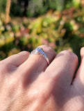 18k white gold c.1920's heart filigree diamond ring