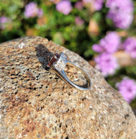 9ct gold pink tourmaline & diamond halo estate ring