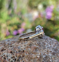 9ct gold pink tourmaline & diamond halo estate ring