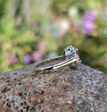 9ct gold pink tourmaline & diamond halo estate ring