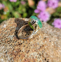 14k Yellow gold Jade estate ring