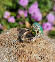 14k Yellow gold Jade estate ring