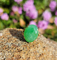 14k Yellow gold Jade estate ring